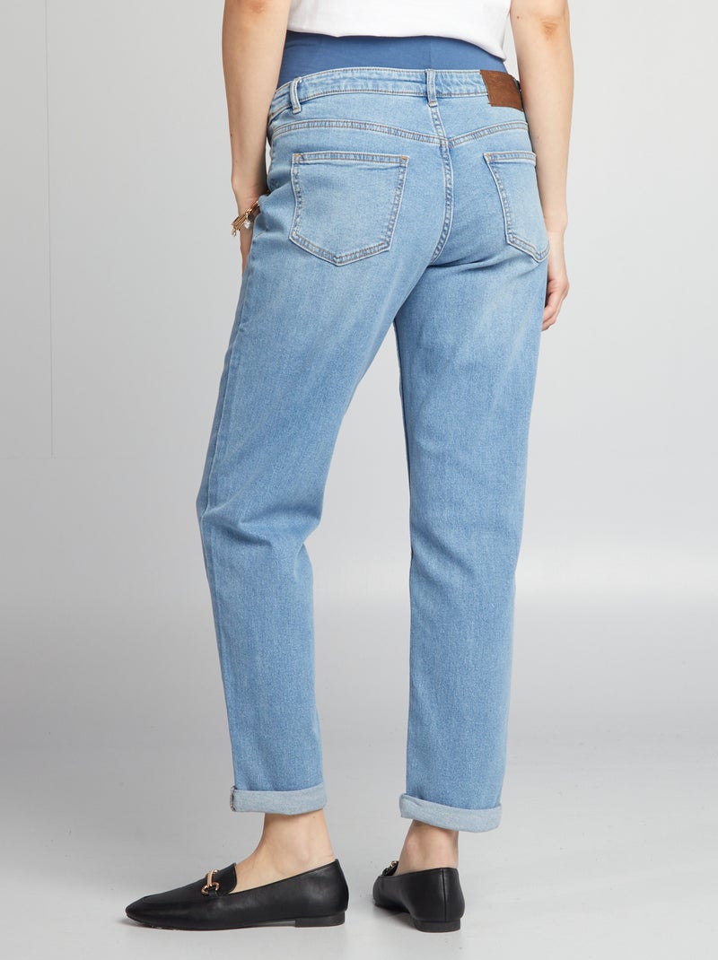 Jeans mom premaman con abrasioni BLU - Kiabi