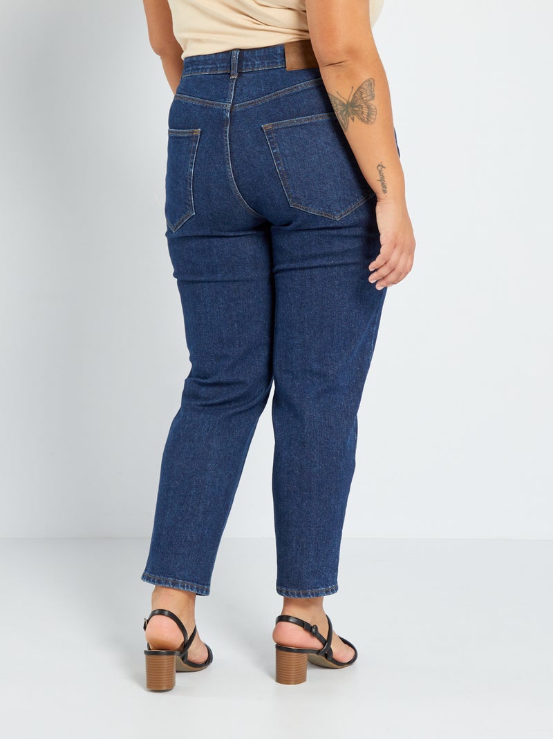 Jeans mom vita alta a 5 tasche L32 BLU - Kiabi