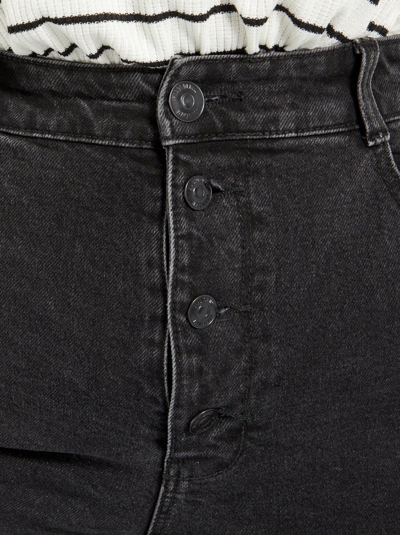 Jeans mom vita alta a 5 tasche L32 NERO - Kiabi