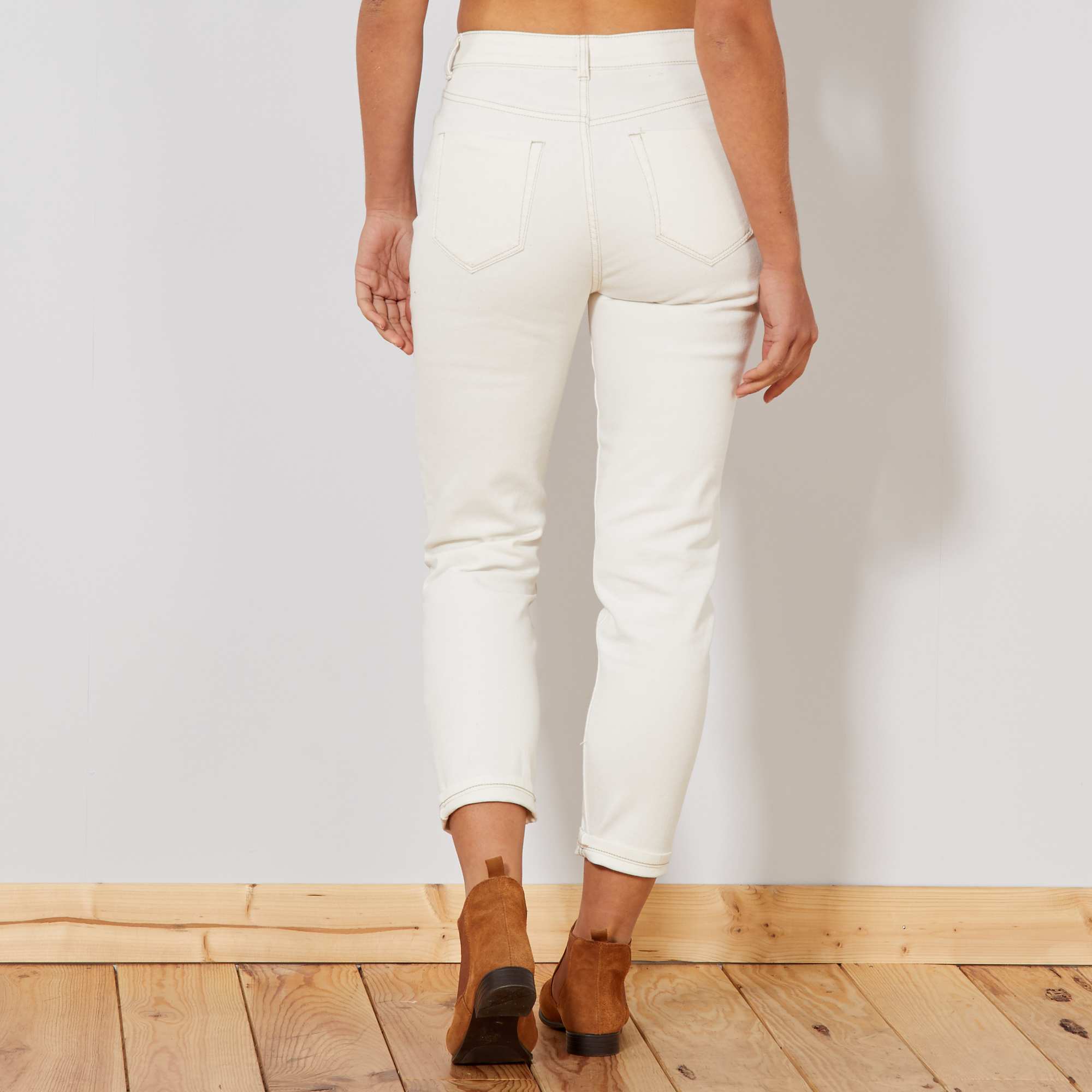 Jeans mom vita alta Donna BIANCO Kiabi 15,00€ Jeans mom vita alta Donna BIANCO Kiabi 15,00€