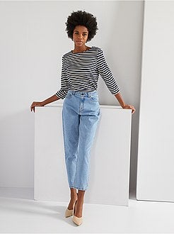 Jeans mom vita molto alta - Kiabi