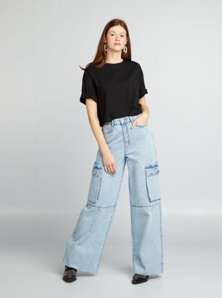 Jeans multitasche wide leg