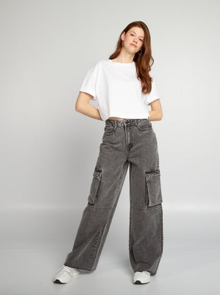 Jeans multitasche wide leg