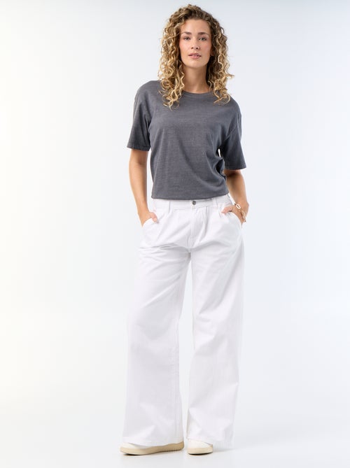 Jeans palazzo a gamba larga e vita alta - Kiabi
