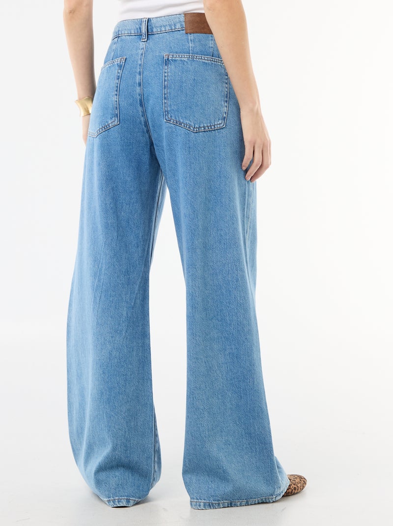 Jeans palazzo a gamba larga e vita alta Blu - Kiabi