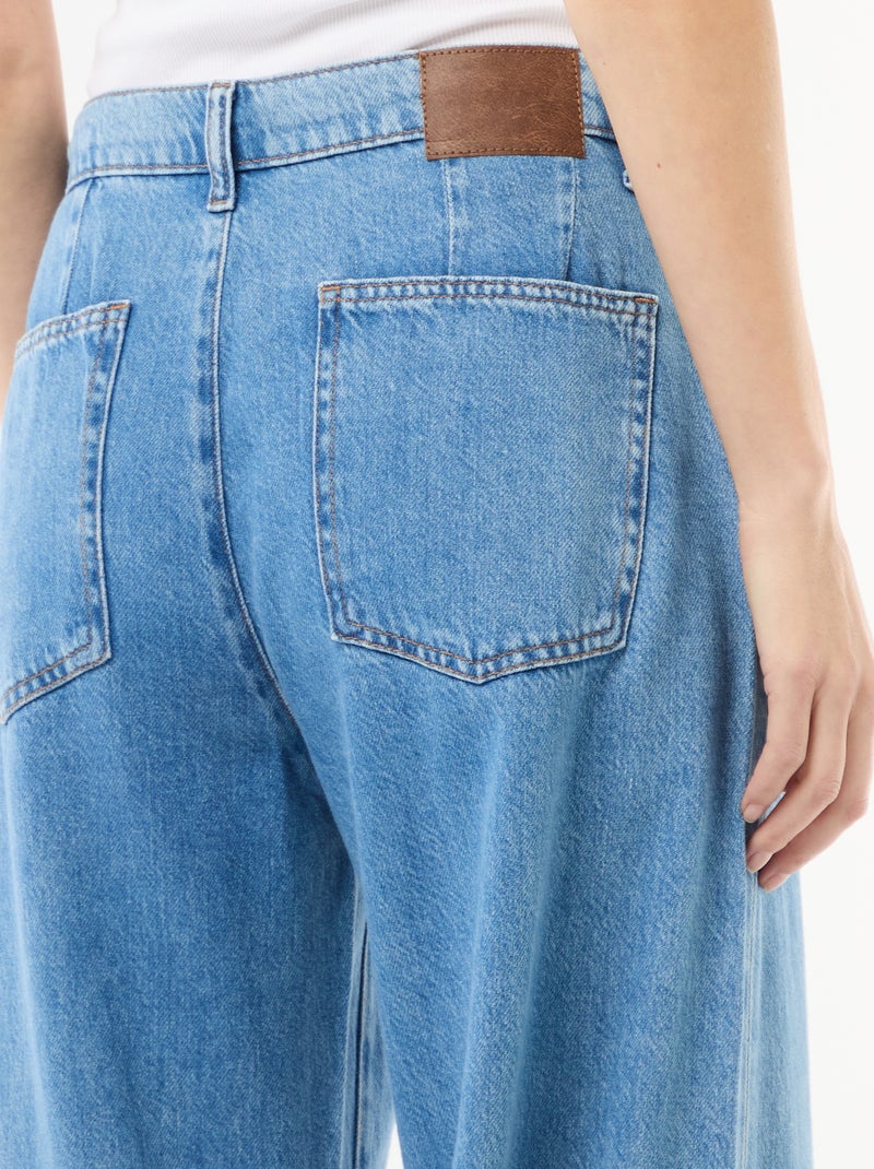 Jeans palazzo a gamba larga e vita alta Blu - Kiabi