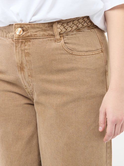 Jeans palazzo in twill a vita alta - Kiabi