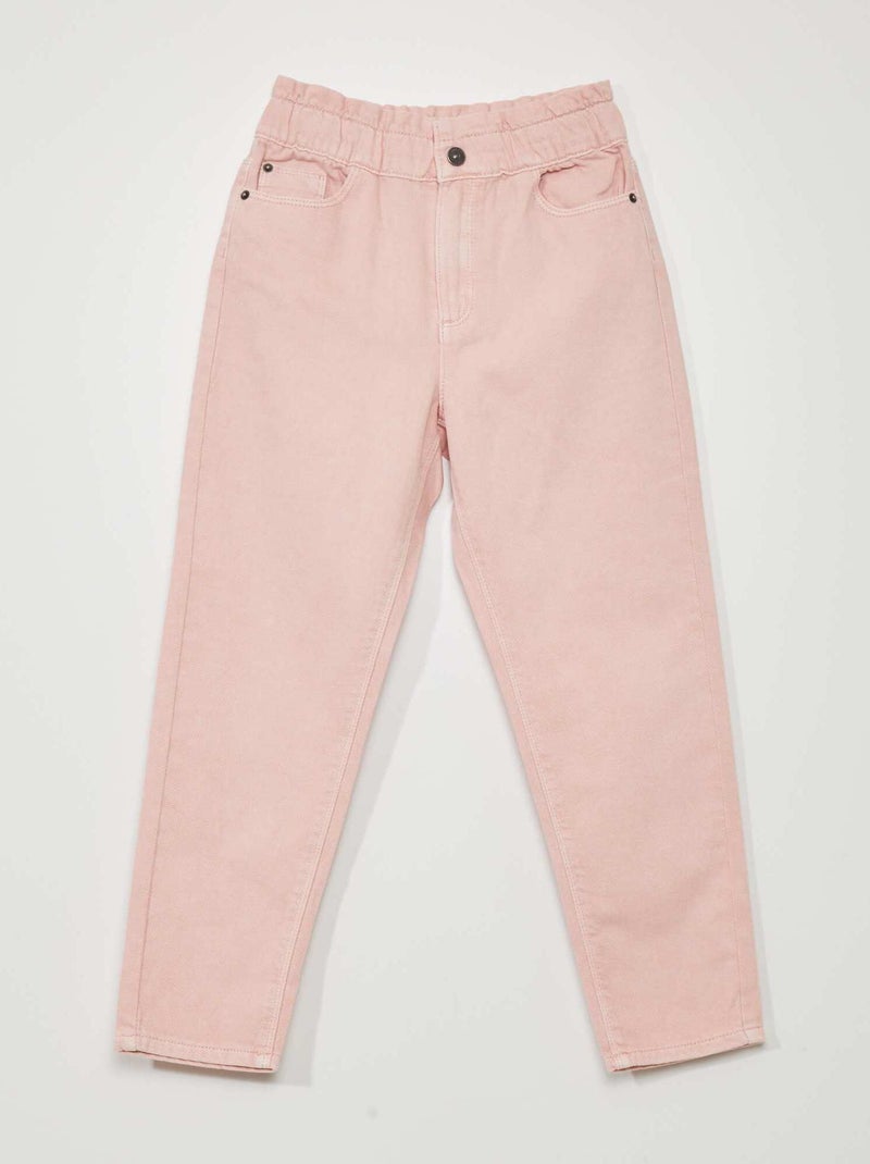 Jeans paper bag a vita alta ROSA - Kiabi