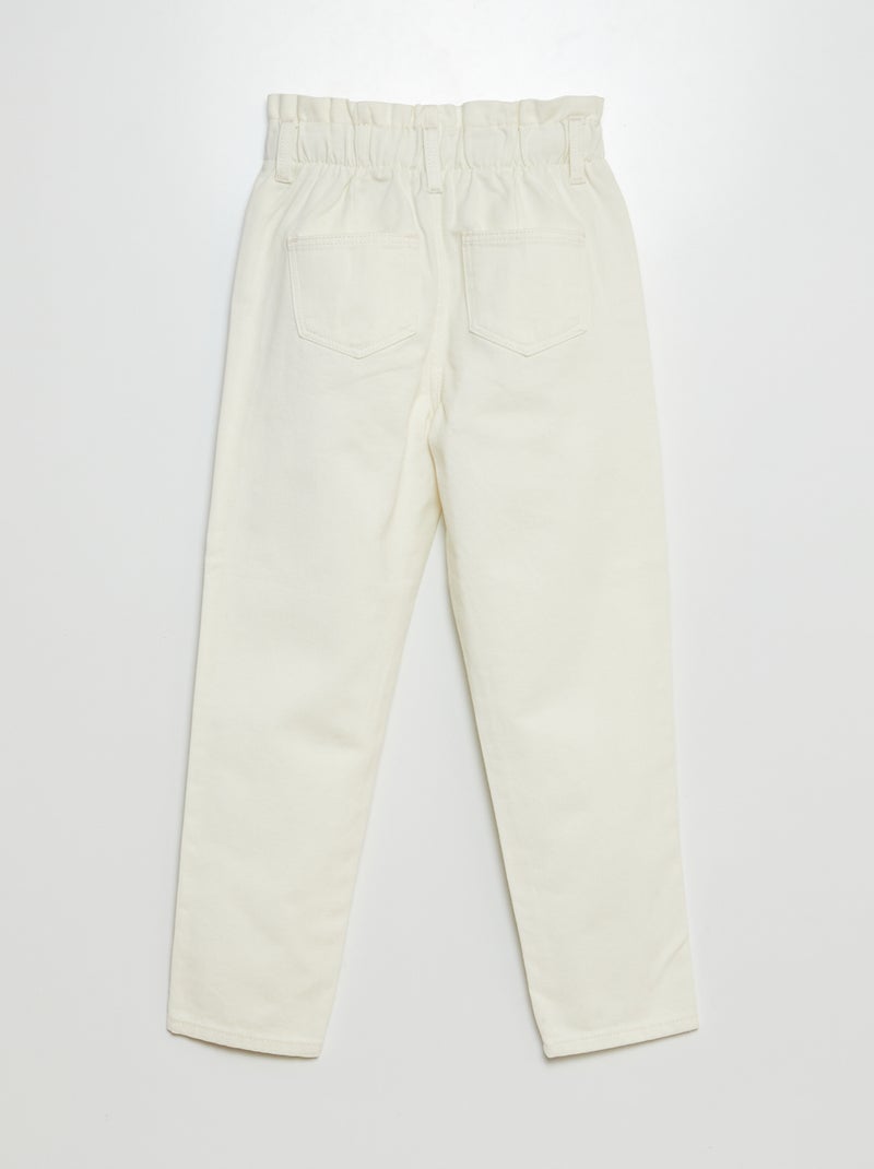 Jeans paperbag BIANCO - Kiabi