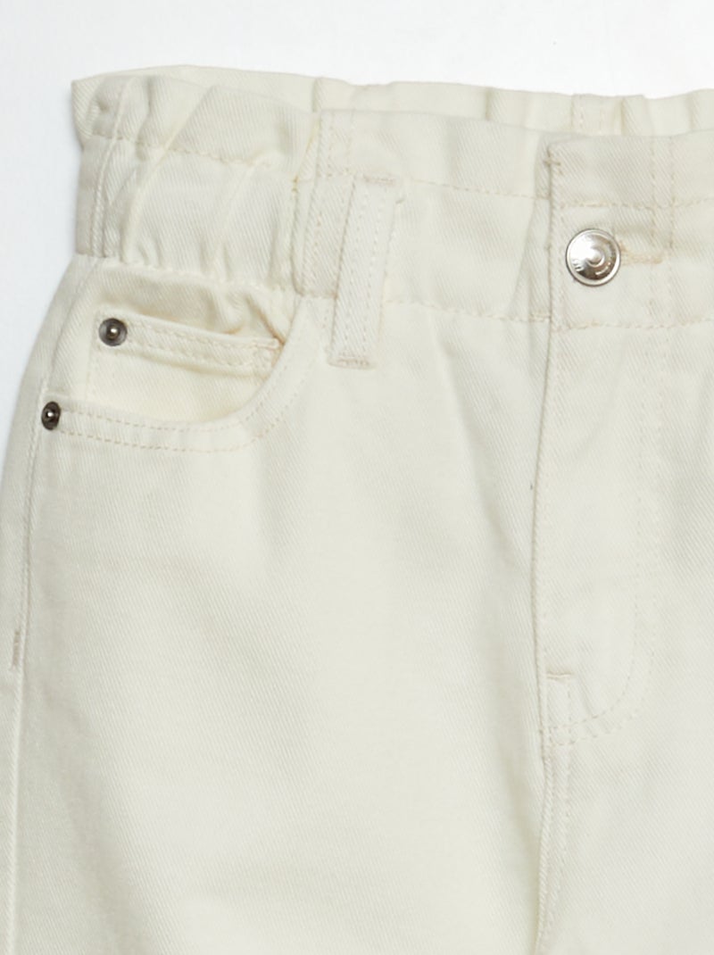 Jeans paperbag BIANCO - Kiabi