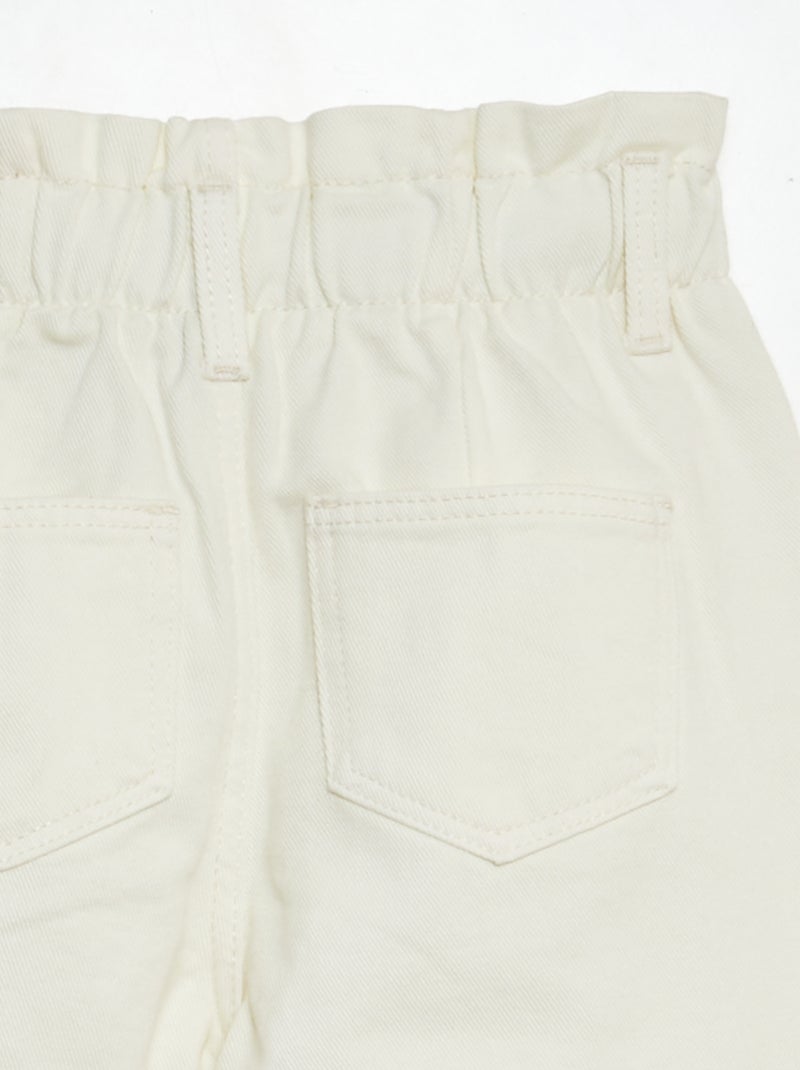 Jeans paperbag BIANCO - Kiabi