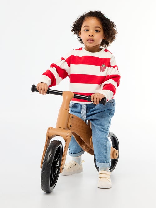 Jeans paperbag + cintura con motivo - Kiabi