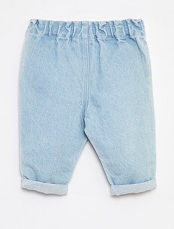 Jeans paperbag 'Disney' con risvolti sul fondo