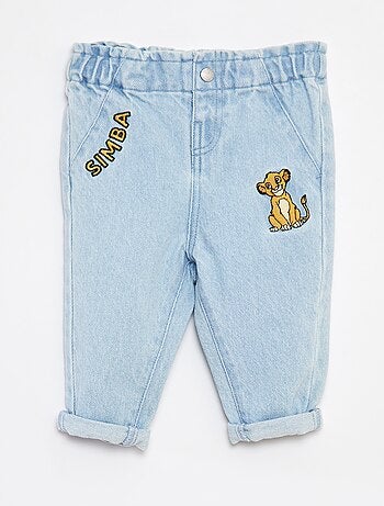 Jeans paperbag 'Disney' con risvolti sul fondo