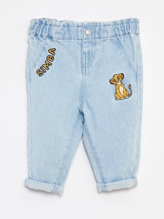 Jeans paperbag 'Disney' con risvolti sul fondo