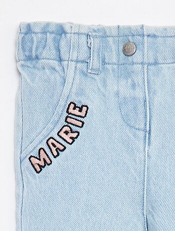 Jeans paperbag 'Disney' con risvolto sul fondo
