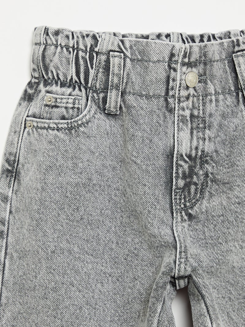 Jeans paperbag Grigio - Kiabi