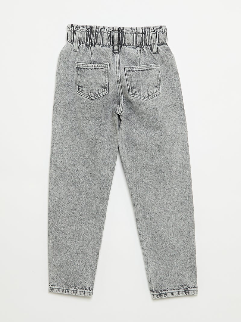 Jeans paperbag Grigio - Kiabi