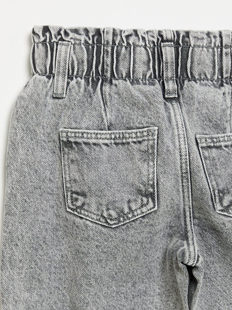 Jeans paperbag Grigio - Kiabi