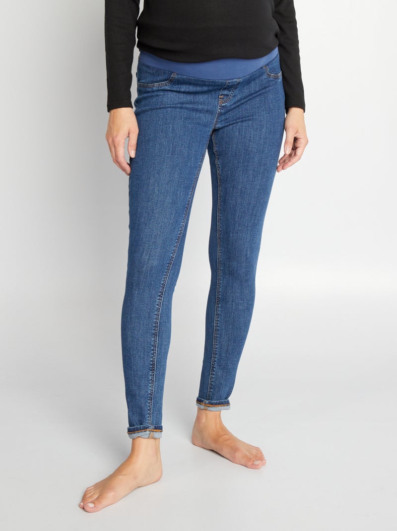 Jeans premaman skinny super stretch - Inizio gravidanza - piccola fascia BLU - Kiabi