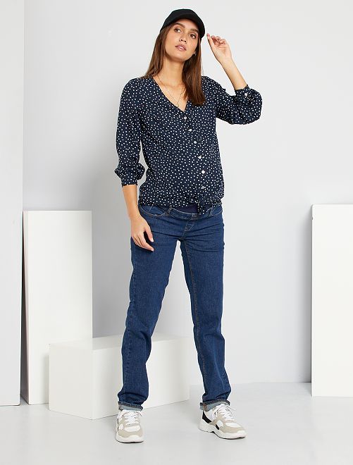 Jeans premaman taglio dritto - BLU - Kiabi - 22.00€