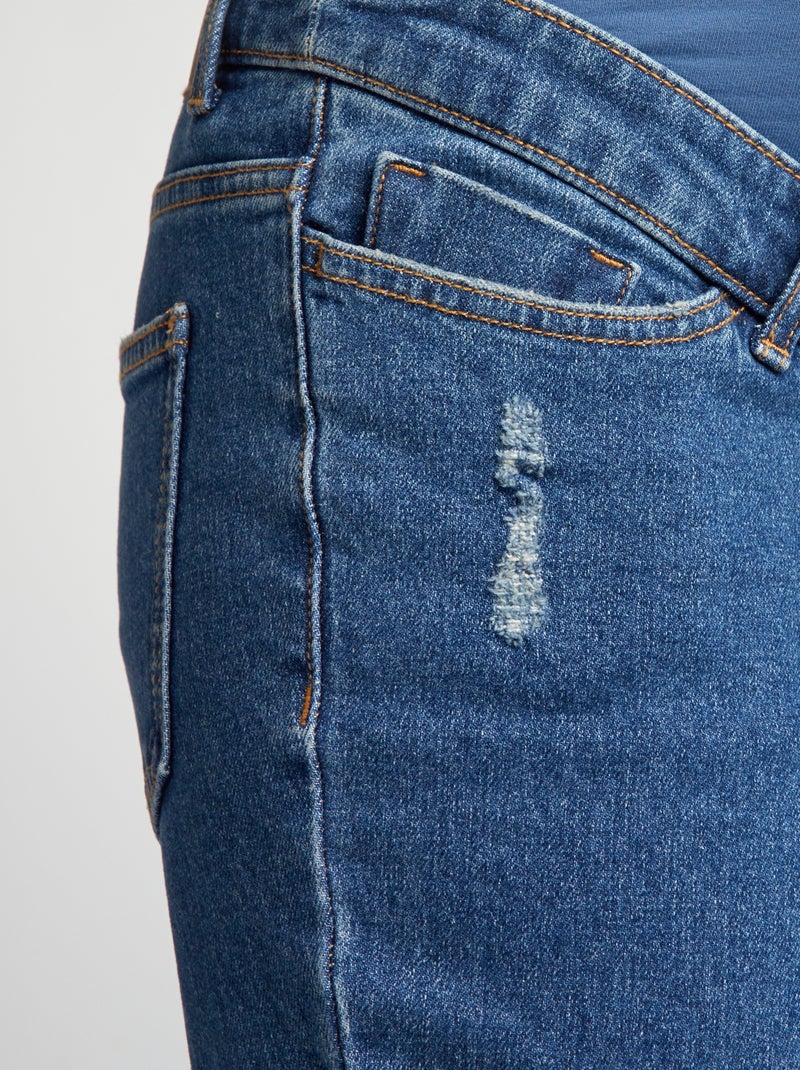 Jeans premaman taglio dritto con fascia BLU - Kiabi