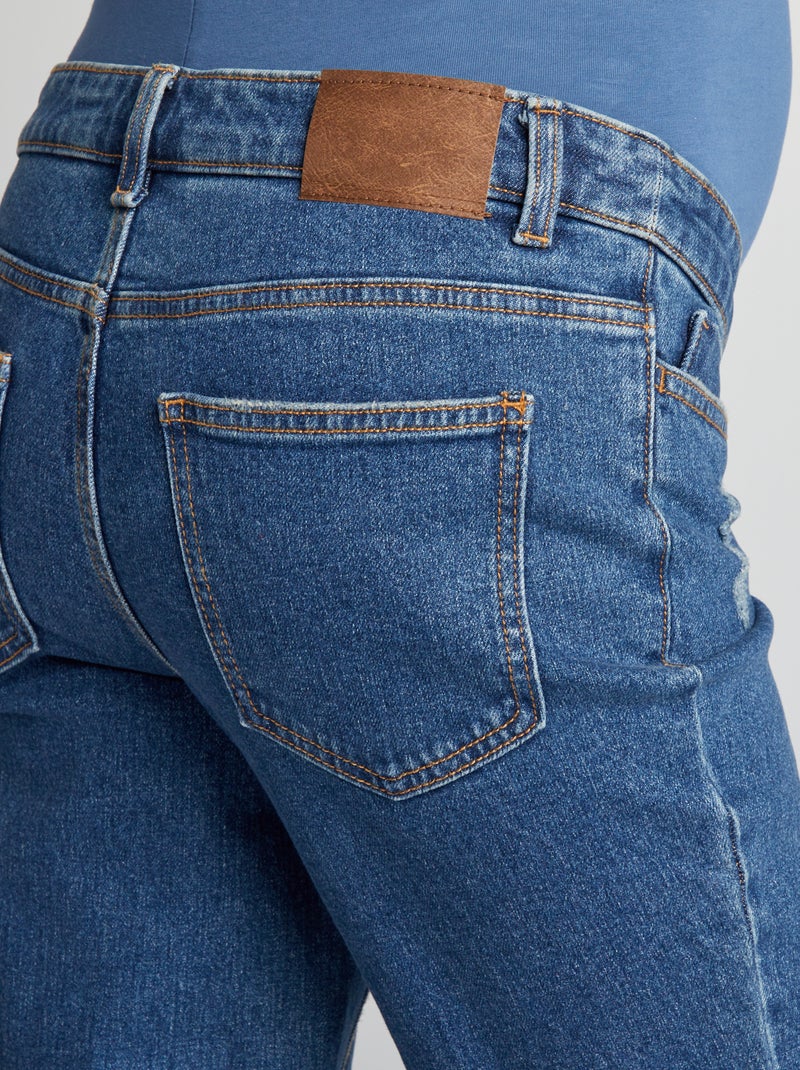 Jeans premaman taglio dritto con fascia BLU - Kiabi
