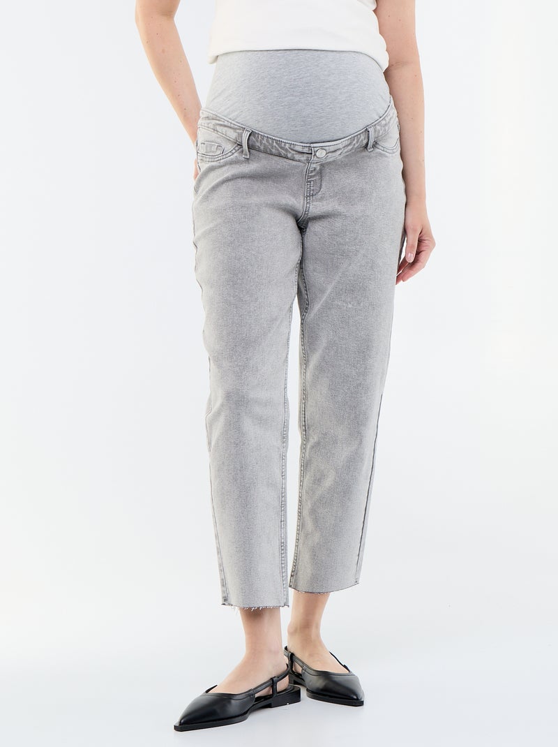 Jeans premaman taglio mom Grigio - Kiabi