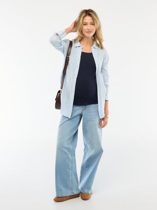 Jeans premaman wide leg