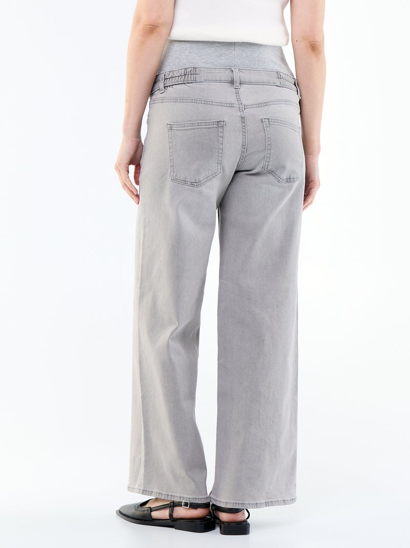 Jeans premaman wide leg Grigio - Kiabi