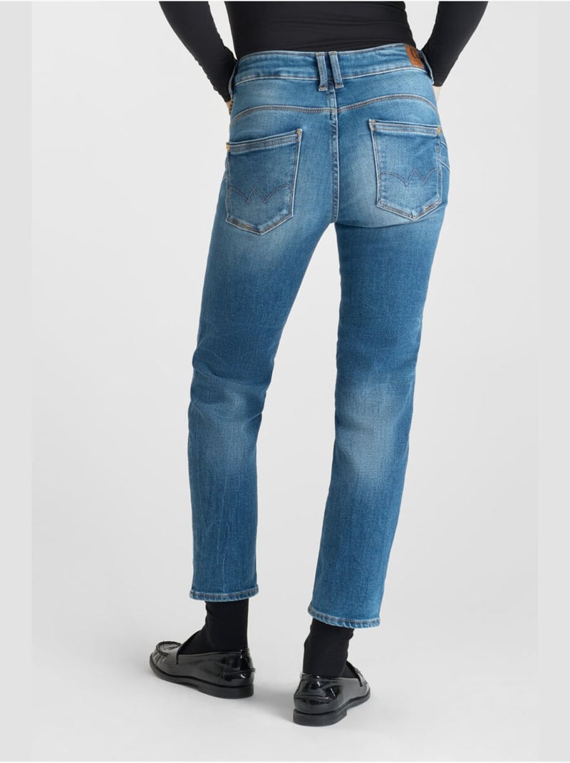 Jeans push-up dritto vita alta PULP, 7/8 Blu - Kiabi