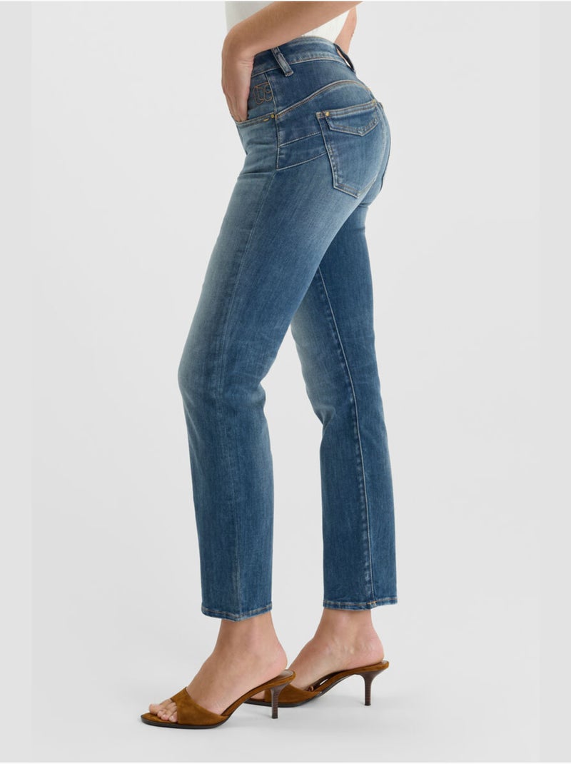Jeans push-up dritto vita alta PULP, 7/8 Blu - Kiabi