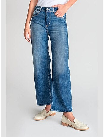 Jeans push-up loose, taglio largo vita alta PULP, 7/8