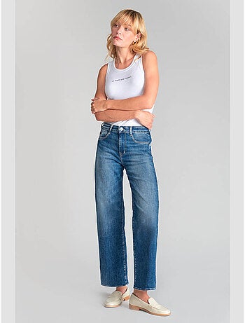Jeans push-up loose, taglio largo vita alta PULP, 7/8