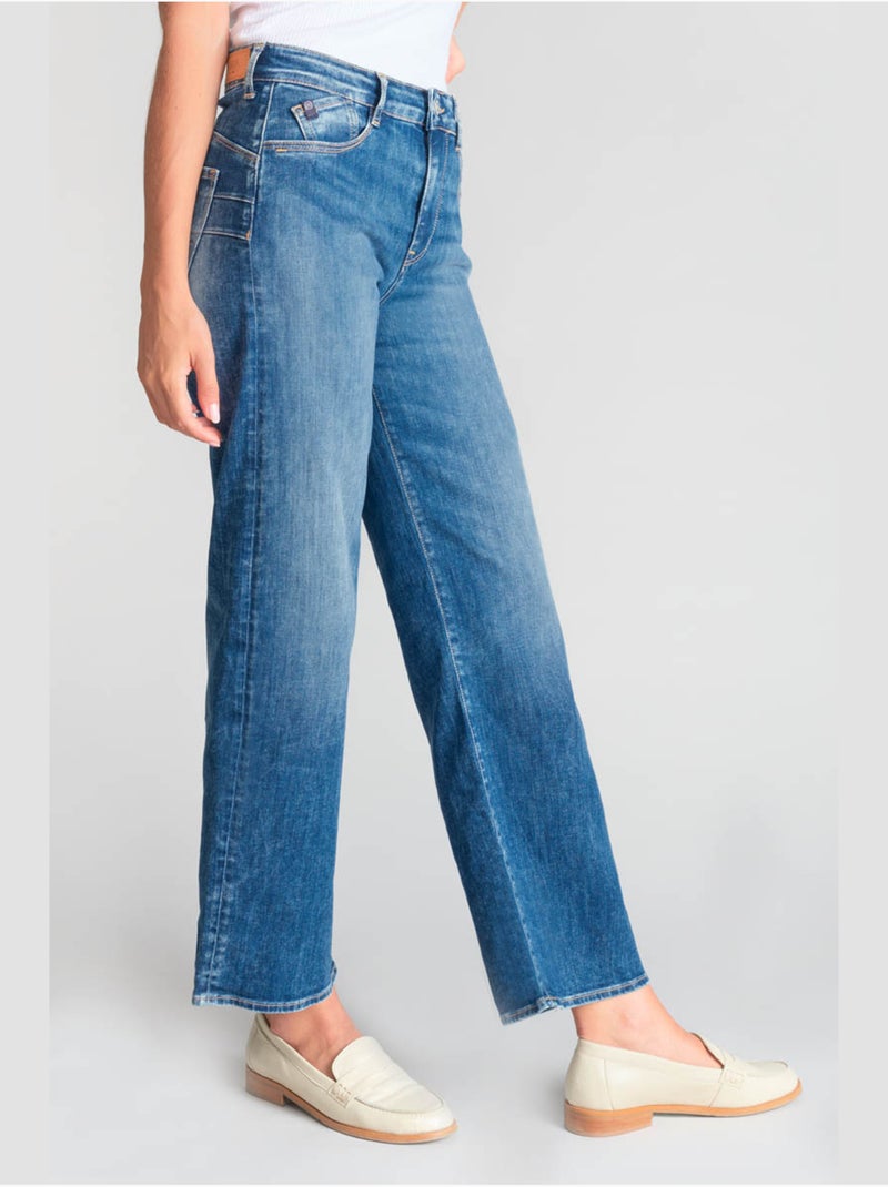 Jeans push-up loose, taglio largo vita alta PULP, 7/8 Blu - Kiabi