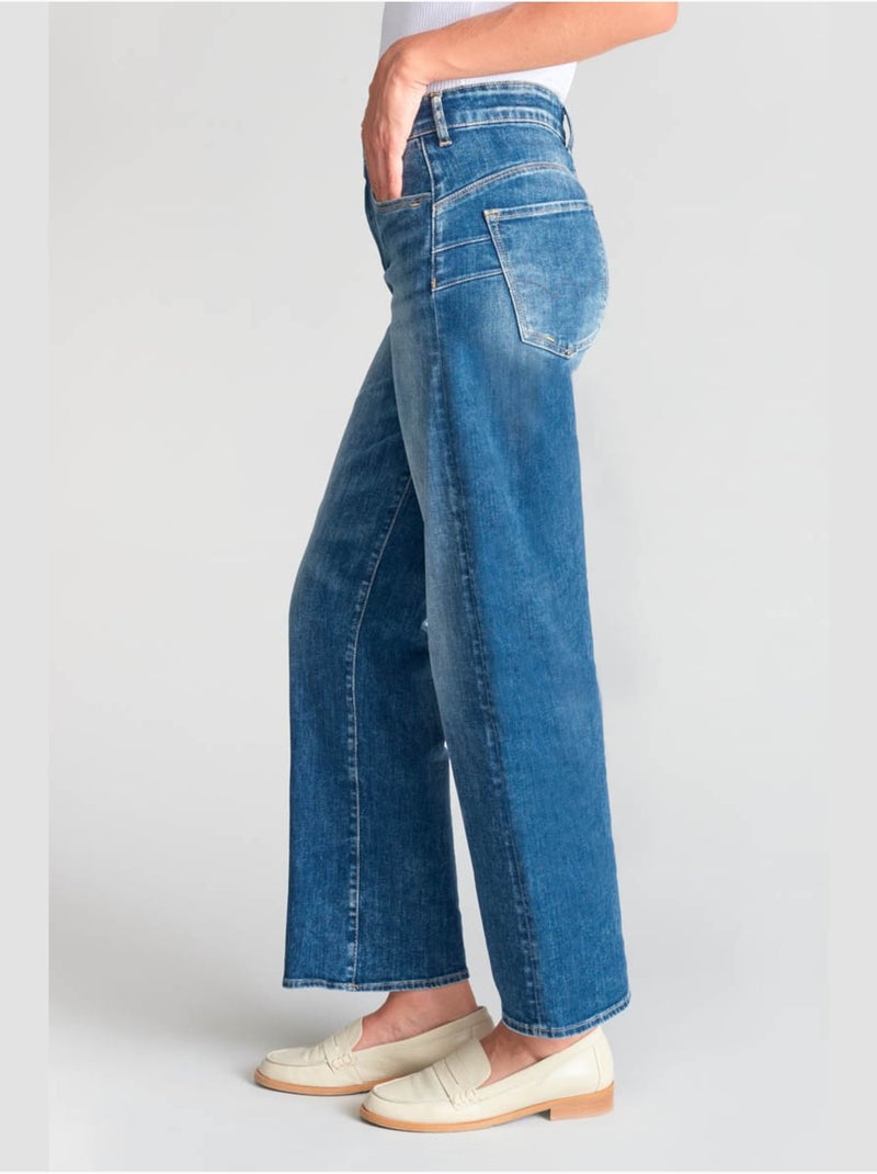 Jeans push-up loose, taglio largo vita alta PULP, 7/8 Blu - Kiabi