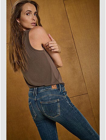 Jeans push-up slim pulp, lunghezza 34