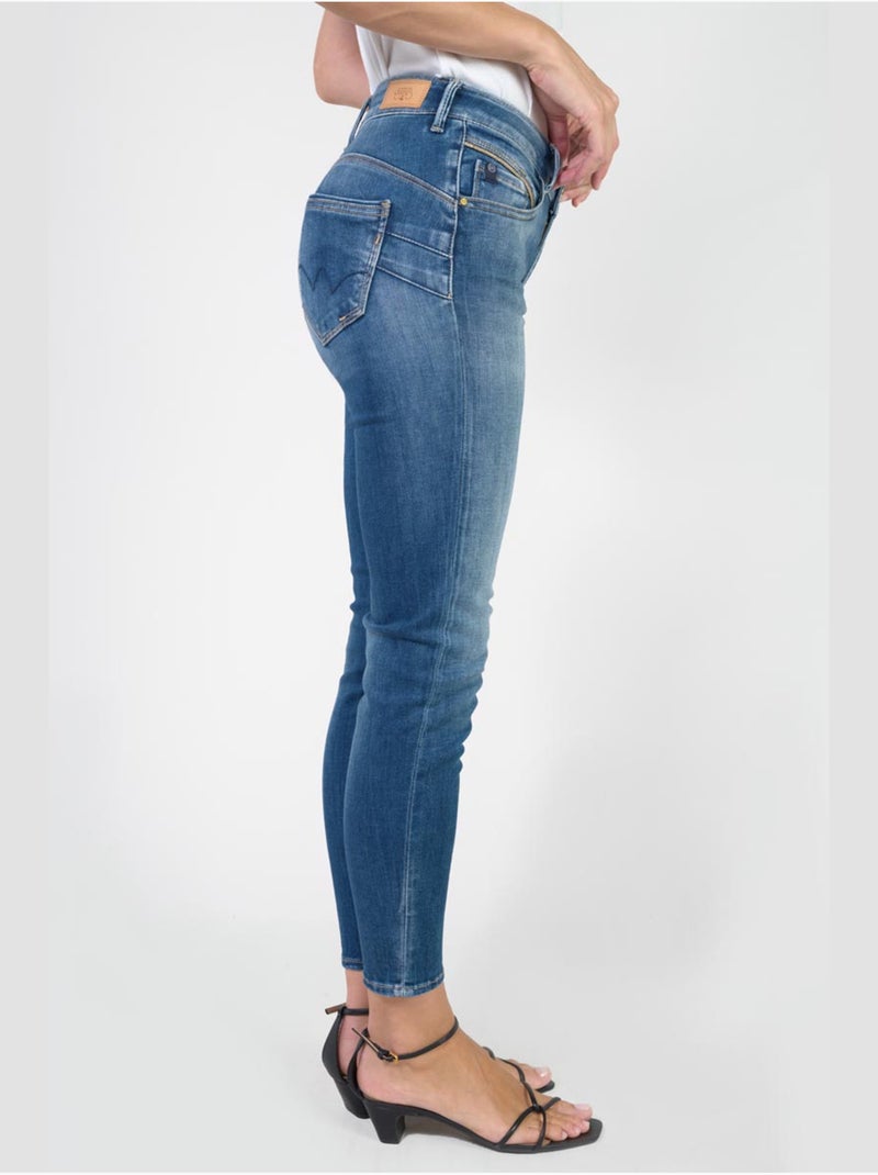 Jeans push-up slim vita alta PULP, 7/8 Blu - Kiabi