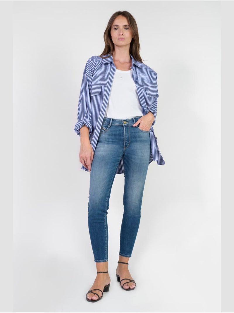 Jeans push-up slim vita alta PULP, 7/8 Blu - Kiabi
