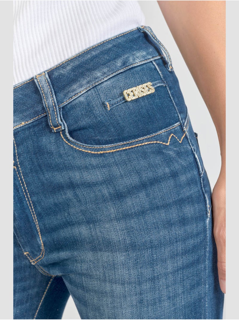 Jeans push-up slim vita alta PULP, 7/8 Blu - Kiabi