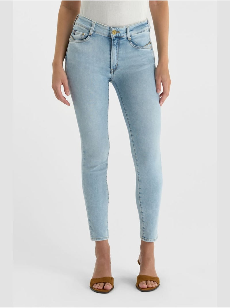 Jeans push-up slim vita alta PULP, 7/8 Blu - Kiabi