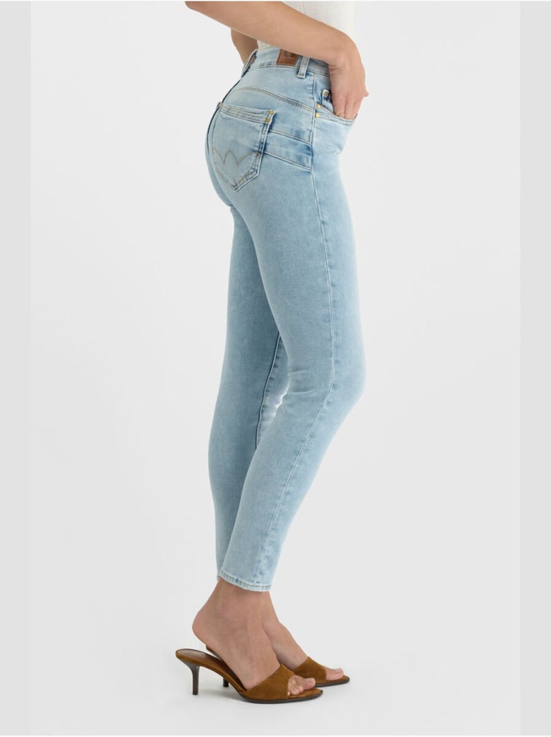Jeans push-up slim vita alta PULP, 7/8 Blu - Kiabi
