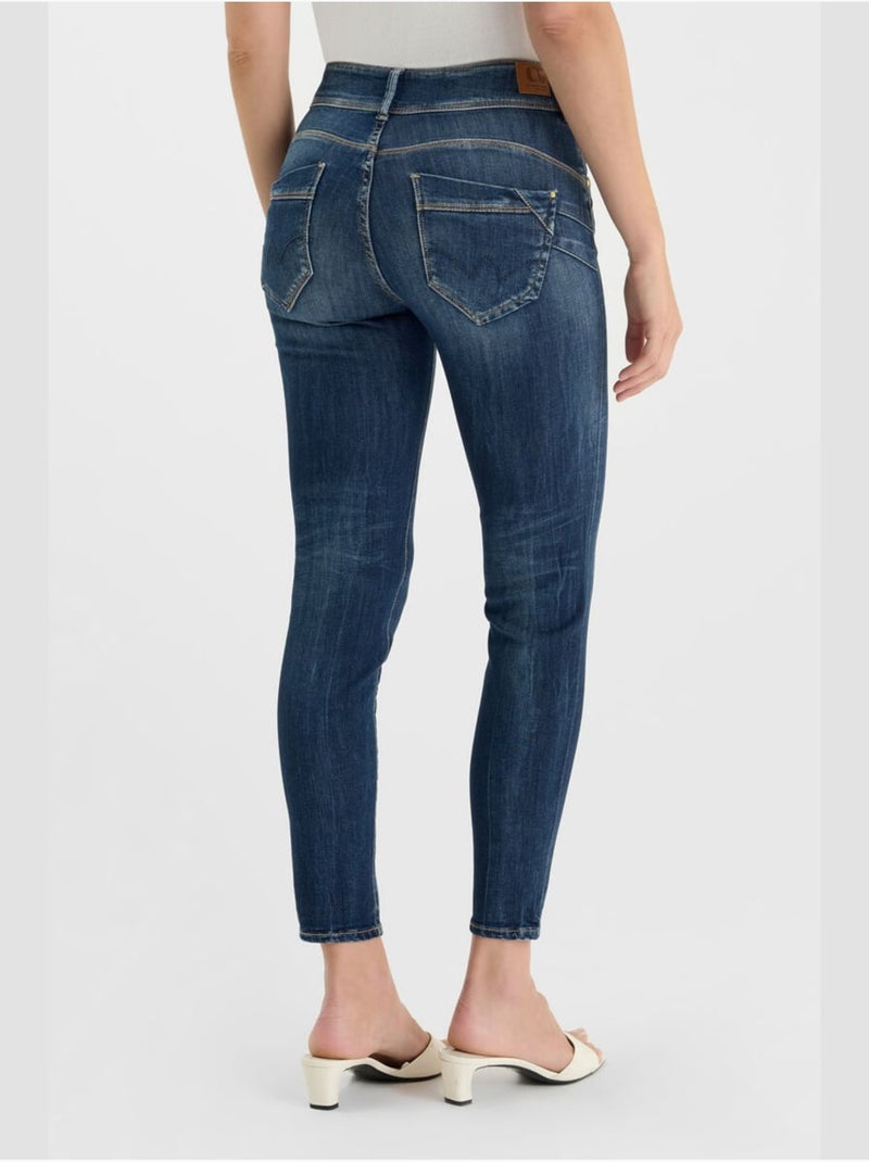 Jeans push-up slim vita alta PULP, 7/8 Blu - Kiabi