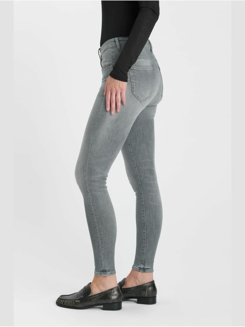 Jeans push-up slim vita alta pulp, 7/8 Grigio - Kiabi