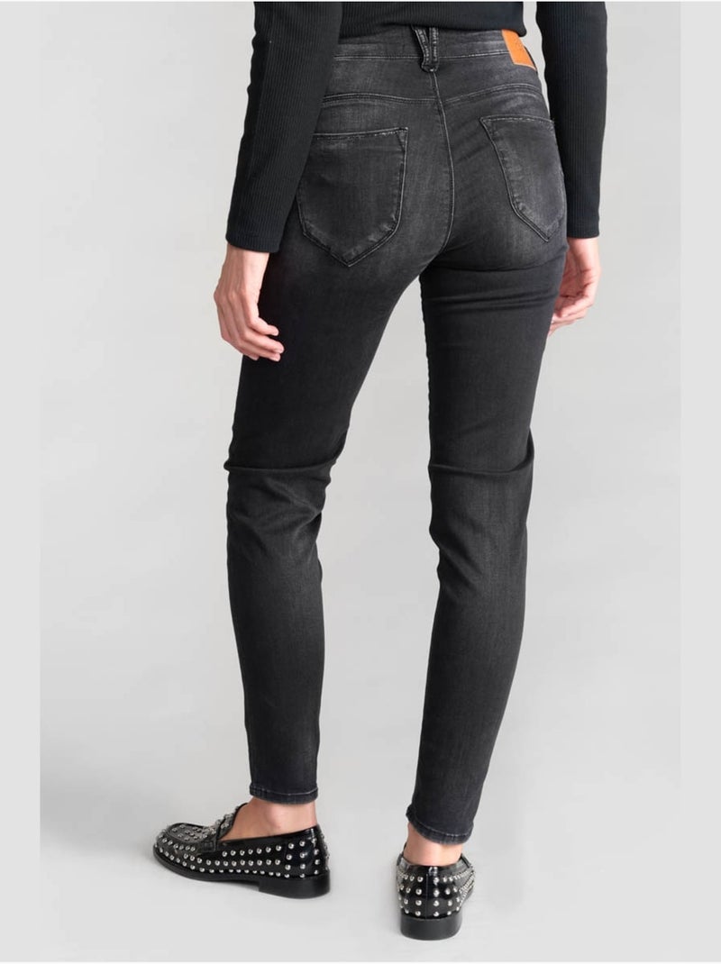 Jeans push-up slim vita alta PULP, 7/8 Nero - Kiabi