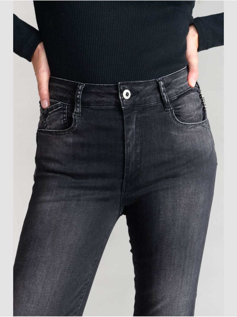 Jeans push-up slim vita alta PULP, 7/8 Nero - Kiabi