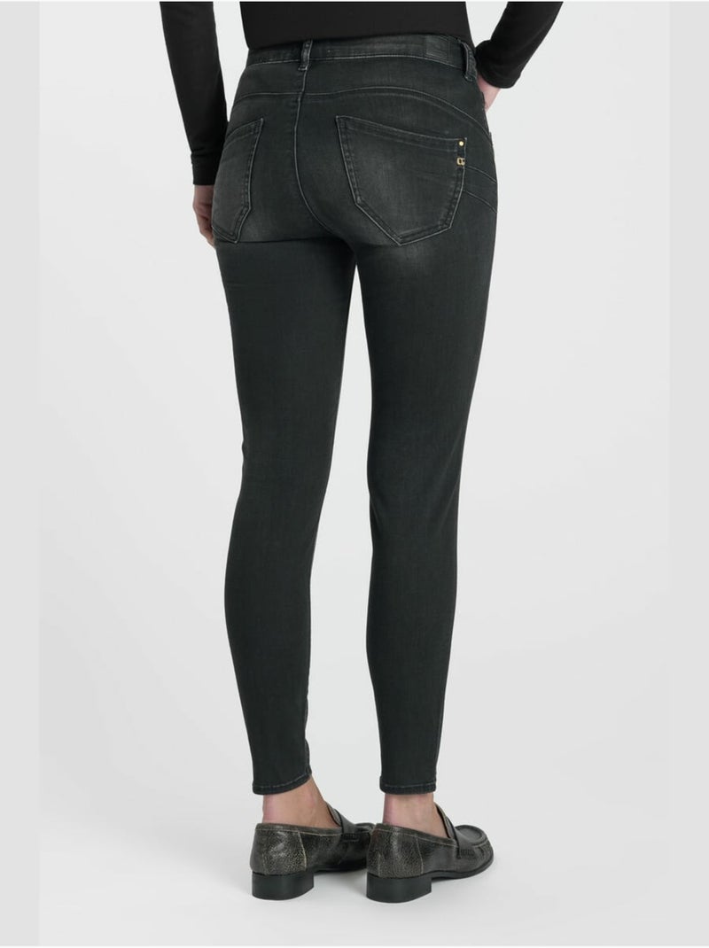 Jeans push-up slim vita alta pulp, 7/8 Nero - Kiabi