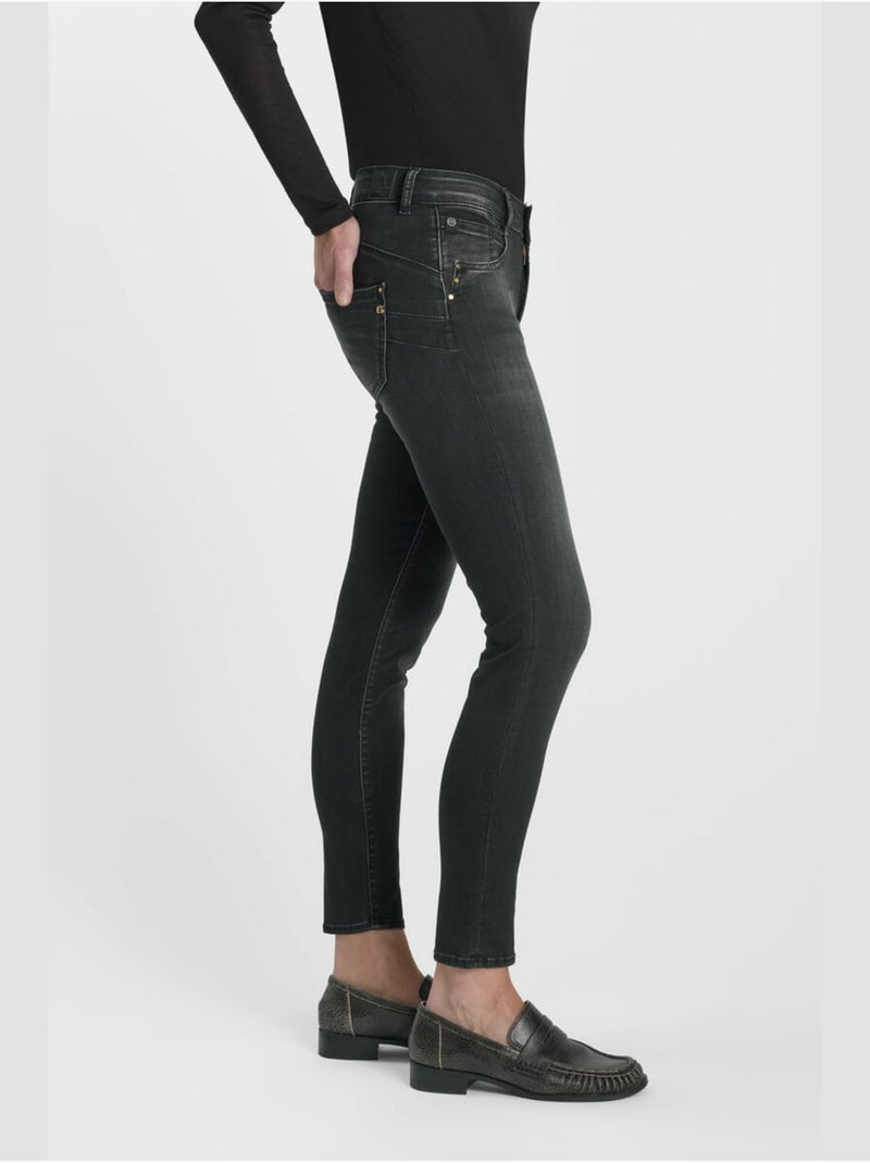 Jeans push-up slim vita alta pulp, 7/8 Nero - Kiabi