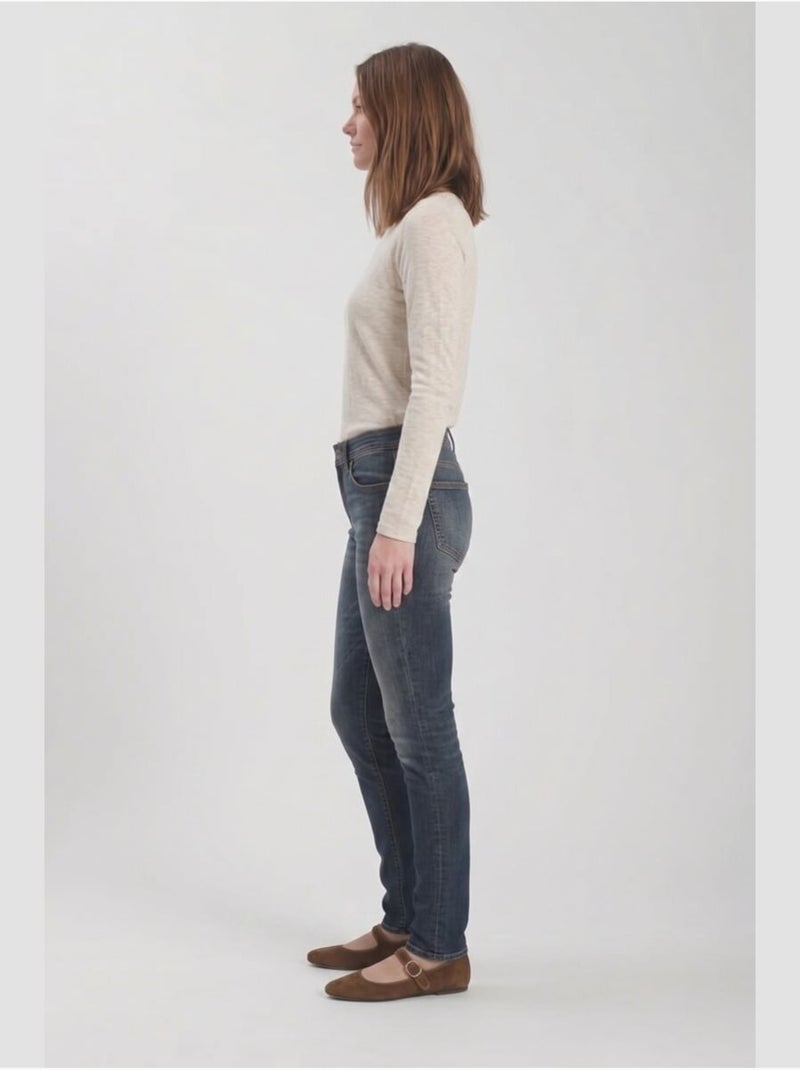 Jeans push-up slim vita alta pulp, lunghezza 34 Blu - Kiabi