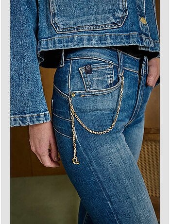 Jeans push-up slim vita alta pulp, lunghezza 34